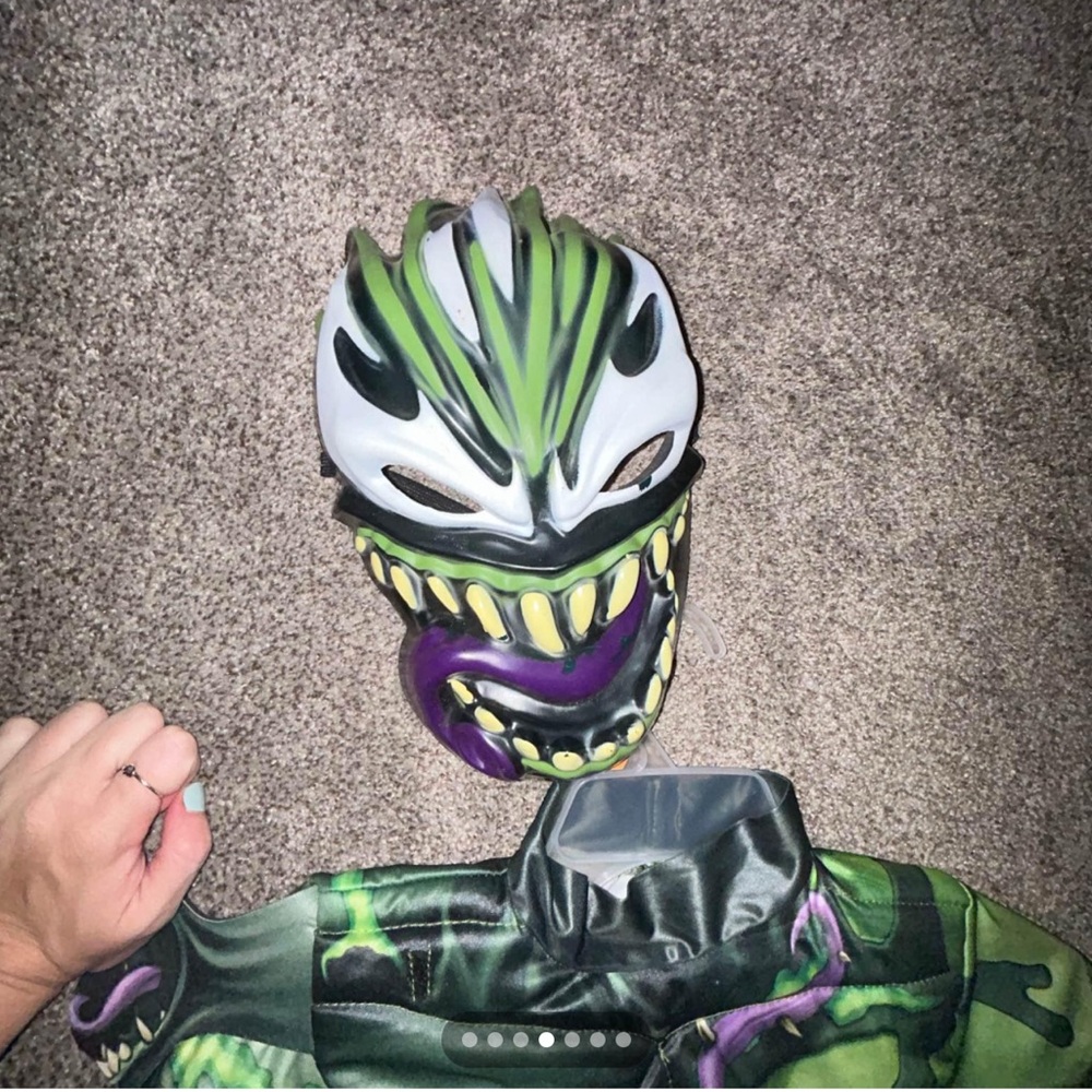 Green and Purple Monster Mask and Costume